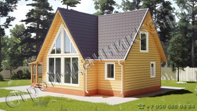 Проект каркасно-щитового дома Д–57